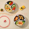 茂進(jìn)304不銹鋼飯盒便當(dāng)盒保溫小學(xué)生兒童餐盤雙層防燙加深分格防 304分格餐盤【18CM】+吸盤勺子 曬單實(shí)拍圖