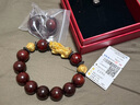 周六福（ZLF）  黃金轉運珠男款足金貔貅串珠小葉紫檀手串 定價(jià) 5.74g 曬單實(shí)拍圖
