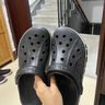 crocs卡駱馳洞洞鞋貝雅卡駱班輕便耐磨一腳蹬休閑鞋|205089 黑色/白色-066 41 /42(260mm) 曬單實(shí)拍圖