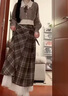 鳳蝶兒秋冬連衣裙子女裝秋裝新款2025年新款韓系氛圍感學(xué)院風(fēng)美拉德穿搭 摩卡奶咖假兩件毛衣+奶咖色裙子 M 曬單實(shí)拍圖