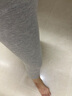 純棉膚色七分打底褲女夏季薄款高腰彈力顯瘦過(guò)膝中褲瑜伽褲緊身褲 淺灰色 薄款 3XL 適合【131-145】斤 曬單實(shí)拍圖