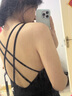 迪卡儂泳衣女連體裙式美背小黑裙遮肚顯瘦大碼泳裝泡溫泉2895085 曬單實(shí)拍圖