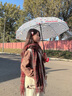 愛上雨透明三麗鷗凱蒂貓長柄傘可愛卡通磨砂兒童學(xué)生上學(xué)雨傘便捷高顏值 （梔遇滿版）Kitty磨砂款長柄【加厚加固】 曬單實(shí)拍圖