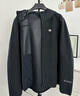 KOLON SPORT/可隆戶(hù)外軟殼衣 男士防風(fēng)透濕GTX抓絨連帽夾克 LHWJ5WN087-BK 黑色 M 170/92A 曬單實(shí)拍圖