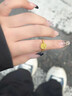 中國黃金（CHINA GOLD）黃金戒指女999足金拉絲小方糖開口戒生日禮物送女友老婆 小方糖戒指金重約2.6g*玫瑰禮盒 曬單實(shí)拍圖