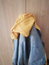 愛(ài)麥依春秋短款牛仔外套女2026新款減齡連帽拼接寬松休閑百搭小個(gè)子上衣 黃色帽子 寬松版型 XL 建議125-135 曬單實(shí)拍圖