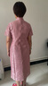 帕絲特【婚慶禮服】新中式旗袍婚宴禮服蕾絲立領(lǐng)短袖連衣裙 粉紅 XL 曬單實(shí)拍圖