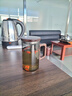 耐高溫茶水分離杯玻璃茶杯胡桃把手觀(guān)山杯家用水杯商務(wù)杯辦公杯 【灰色】木把觀(guān)山泡茶杯450ml 曬單實(shí)拍圖