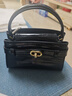 CHARLES&KEITH鱷魚(yú)紋凱莉包手提斜挎婚包包女包生日禮物CK2-50270880-1 Black黑色 S 曬單實(shí)拍圖