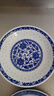 LICHEN 景德鎮青花陶瓷器餐具釉下彩傳統工藝 微波爐適用 三朵牡丹花7英寸飯盤(pán) 1個(gè) 18.5cm 一個(gè) 曬單實(shí)拍圖