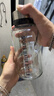 【送杯套】大容量加厚玻璃杯子便攜噸噸杯茶水分離帶杯套泡茶水杯 透明 1000ml噸噸桶 1只裝 曬單實(shí)拍圖