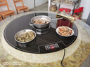 志高暖菜板熱菜保溫板家用飯菜保溫板帶電磁爐火鍋家用自動(dòng)旋轉多功能帶火鍋餐桌轉盤(pán)神器 1米黑丨電動(dòng)+手動(dòng)旋轉丨2200W電磁爐火鍋 曬單實(shí)拍圖