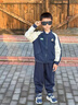 FIDQIOG國(guó)際品牌兒童棒球服外套4級(jí)防水男童女童戶外潮衣童裝上衣 藏青色 120 cm 曬單實(shí)拍圖