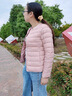 輕薄棉襖女款韓版修身棉衣外套純色簡(jiǎn)約秋冬款休閑便攜內膽棉服 粉紅色 3XL （105-120斤） 曬單實(shí)拍圖