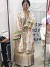 聽月小筑【粉黛裁春】原創(chuàng)女春夏印花仿清漢古裝國風新中式非漢服 粉色 現(xiàn)貨 均碼 曬單實拍圖