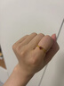 中鑫珠寶緋紅夢境甜蜜愛心黃金戒指鑲嵌石榴石桃心足金指環(huán)送女友 金重1.84克（17號） 曬單實拍圖