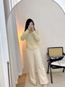 香影【綿羊毛+山羊絨】黃色v領(lǐng)毛衣女2025冬季新款慵懶風(fēng)針織上衣 黃色 S 聯(lián)系客服有驚喜 曬單實(shí)拍圖