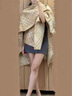 博柏利（BURBERRY）【新品】女裝 雙面兩穿格紋羊毛斗篷披肩 曬單實(shí)拍圖