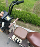 百幻電動(dòng)車(chē)兒童座椅前置電瓶車(chē)摩托車(chē)小孩寶寶嬰兒坐椅帶娃小朋友凳子 升級加厚款 【白咖單座+直把手】 3歲-6歲 曬單實(shí)拍圖