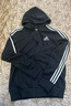 adidas休閑連帽拉鏈夾克外套男裝秋季阿迪達斯官方輕運動(dòng)GK9032   黑色/白   L 曬單實(shí)拍圖