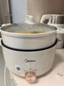 美的（Midea）電煮鍋 宿舍小煮鍋家用多功能鍋電熱鍋小火鍋蒸煮一體不粘鍋電蒸鍋電火鍋泡面鍋 3L MC-HGE2511【配帶蒸籠】 曬單實(shí)拍圖