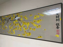 客廳裝飾畫(huà)水墨荷花沙發(fā)背景墻掛畫(huà)新中式辦公室壁畫(huà)書(shū)房國畫(huà)字畫(huà) Q款 240*80+PS金框+油畫(huà)布面 曬單實(shí)拍圖