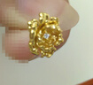 世紀緣黃金耳飾女鎏金牡丹花古法足金耳釘花朵莫桑石送女友老婆生日禮物 4.32g 曬單實(shí)拍圖