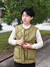 巴拉巴拉童裝兒童羽絨服鴨絨馬甲2025秋冬新款男女童衣服輕薄背心外套上衣 卡其-軟糯舒適-白鴨絨 165 （充絨量46g) 曬單實拍圖