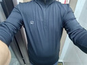 FILA 斐樂(lè )官方男子針織長(cháng)袖上衣2025冬季新款健身運動(dòng)加絨基礎長(cháng)T 深黑-BK XL 180/100A/XL 曬單實(shí)拍圖