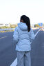 波司登25年羽絨服女短款連帽90絨百搭寬松舒適保暖外套B250245128 曬單實(shí)拍圖