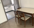 全友家居新中式客餐廳家用吃飯桌子實(shí)木鋼化玻璃餐桌椅子組合一桌四椅 曬單實(shí)拍圖