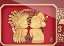 永隆金號 創(chuàng  )意高檔金箔畫(huà)喜結良緣新婚擺件送閨蜜朋友結婚訂婚禮物禮品 小號-大號 大號25CM*32CM 曬單實(shí)拍圖