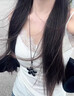 Henny Rue蕾絲吊帶背心女帶胸墊秋冬季含羊毛磨絨內搭法式純欲性感打底上衣 月光白 M （建議80-105斤） 曬單實(shí)拍圖