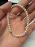 珍珠皇后999足金黃金小眾輕奢感淡水珍珠手鏈 4-5mm 周長(cháng)約16cm 曬單實(shí)拍圖