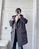 ELAND【100%綿羊毛】衣戀毛呢外套女長(cháng)袖休閑大衣2025秋季新款 EEJWF4TE01灰色(15)Grey XS /155 曬單實(shí)拍圖