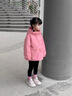 G.duck女童外套2025新款春秋款韓系兒童秋季運動(dòng)上衣女孩秋裝連帽沖鋒衣 雙重拉鏈外套粉色 140 建議身高130 曬單實(shí)拍圖