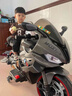 貝得龍超大號兒童電動(dòng)摩托車(chē)兩輪機車(chē)男女寶寶可坐可充電玩具摩托車(chē) 黑色+遙控+12V4.5電瓶+發(fā)光輪胎 曬單實(shí)拍圖