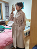 悅戎高端秘魯嵿級蘇力羊駝毛大衣女中長(cháng)款加厚長(cháng)毛阿爾巴卡羊毛呢外套 櫻花粉 L 135-155斤 曬單實(shí)拍圖