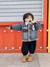 G.DUCKKIDS小黃鴨童裝男童牛仔外套秋冬加絨加厚中小兒童衣服帥氣男寶寶冬裝 牛仔藍 110 建議4~5歲【100-110cm】cm 曬單實(shí)拍圖