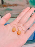 伊夢嬌杏露蜜蠟耳鉤玉石耳環(huán)耳墜女國風(fēng)耳飾琥珀復(fù)古小眾黃色銀耳夾禮物 杏露耳墜 曬單實拍圖