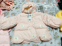 巴拉巴拉嬰兒羽絨服男童冬季女童短款外套花朵造型2024甜美萌208424107233 曬單實(shí)拍圖