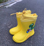 牧萌兒童雨鞋男童女童防水立體寶寶防滑耐磨卡通雨靴 挖掘機恐龍 15碼 曬單實拍圖