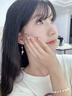 金店同款999純銀耳飾999足銀耳墜女士2025新款感送媽媽 【星耀立方鋯石】 禮盒：永恒玫 曬單實(shí)拍圖