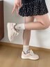 輕便韓系休閑板鞋女款2026新款春春夏厚底小白鞋子女鞋百搭面包鞋 粉紅色 37 曬單實(shí)拍圖