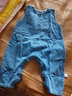 嬰兒牛仔背帶褲寶寶外出服按扣背帶褲無(wú)袖韓版兒童春秋牛仔連體衣 寶藍(lán)色 寬肩無(wú)袖牛仔背帶褲 100 (28-35斤） 曬單實(shí)拍圖