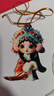 卡片平面中國(guó)風(fēng)花旦京劇掛件亞克力戲曲人物鑰匙扣戲劇裝飾國(guó)潮飾 國(guó)潮掛件-紅色-1個(gè)（袋裝） 曬單實(shí)拍圖
