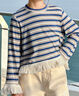 圖圖小象女童條紋T恤民族風(fēng)流蘇打底衫2026春秋裝兒童圓領(lǐng)長(cháng)袖織帶上衣 藍杏條 140 身高約140cm 曬單實(shí)拍圖