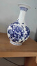 景德鎮(zhèn)陶瓷器中式骨瓷青花瓷花瓶擺件客廳插花薄胎酒柜裝飾品小號(hào) 青花骨瓷釉中彩榮華富貴梅瓶—送底座 曬單實(shí)拍圖