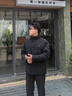 海瀾之家（HLA）立領(lǐng)羽絨服男25年新款曹駿同款上海時(shí)裝周山不在高外套男冬季 黑色74 2XL 185/100A 推薦180-195斤 曬單實(shí)拍圖