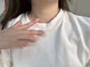 中國黃金（CHINA GOLD）玉髓平安鎖銀項鏈女生款純銀999足銀輕奢高級閨蜜生日禮物送女友 【足銀+托帕石】玉髓平安鎖項鏈【中金禮盒】 曬單實(shí)拍圖